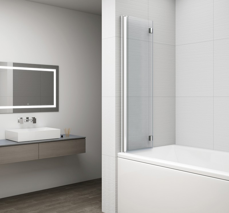 ROTA vanová zástěna skládací 900mm, čiré sklo FA900