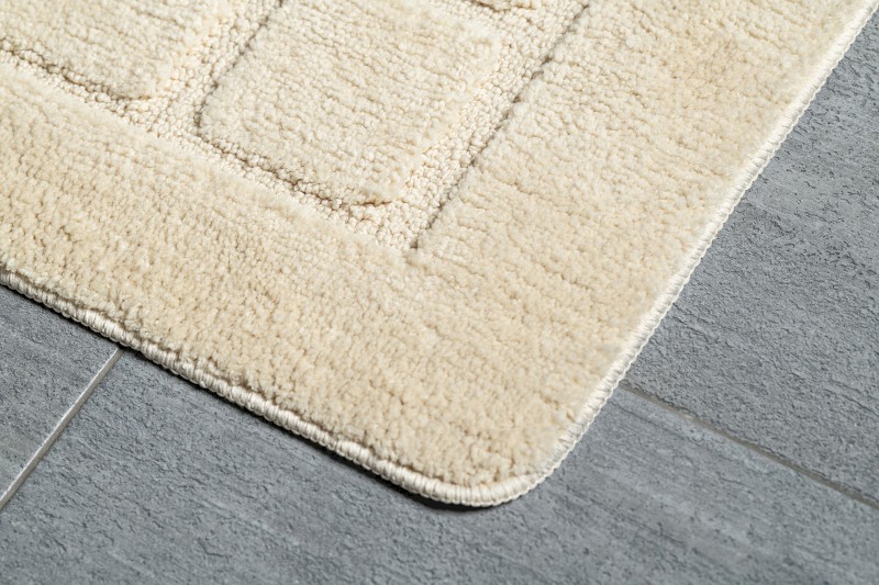 DELHI Koupelnová předložka 50x80cm s protiskluzem, 100% polyester, béžová 1712311