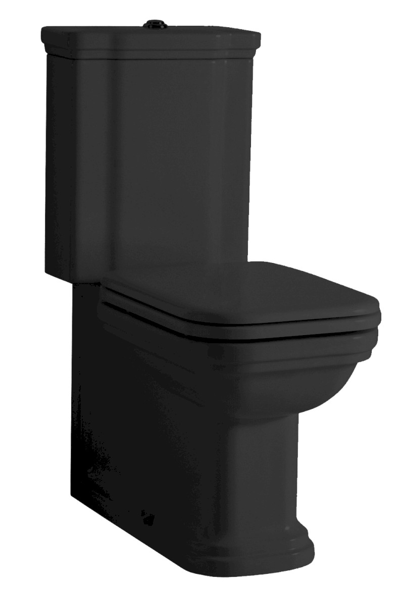 WALDORF WC kombi mísa 40x68cm, spodní/zadní odpad, černá mat 411731