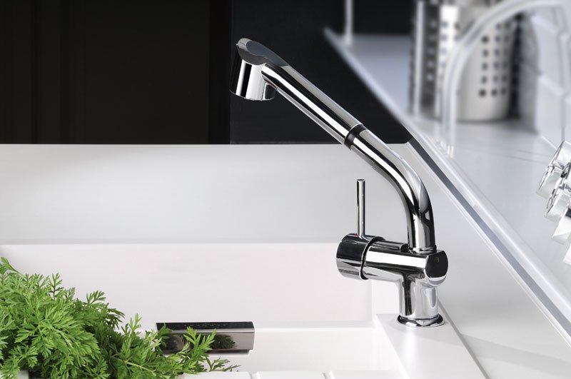 RHAPSODY stojánková dřezová baterie s výsuvnou sprškou, chrom 5550