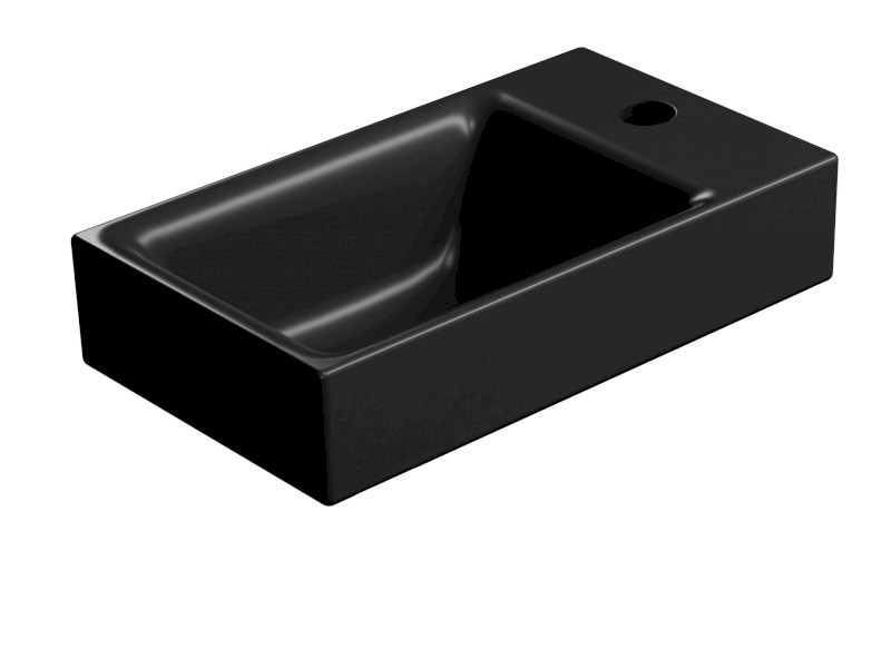 NUBES keramické umývátko 40x23cm, pravé/levé, černá mat 9636126