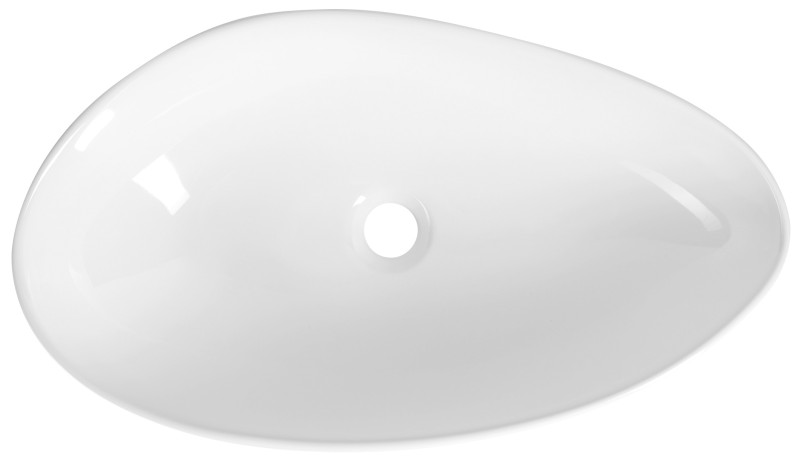 OVALI keramické umyvadlo 61x34cm, bílá TU0721