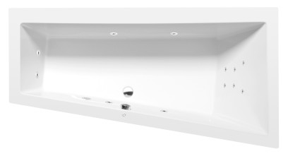 ANDRA R hydromasážní vana, 160x90x45cm, Attraction Hydro, chrom 81541.3010