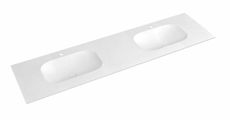 TREOS dvojumyvadlo 171,6x51,3 cm (75+20+75), rockstone, bílá mat TS172-0101