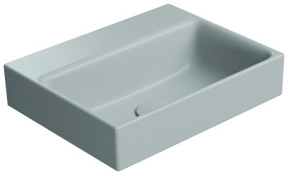 NUBES keramické umývátko 40x32cm, bez otvoru, ghiaccio mat 9684015