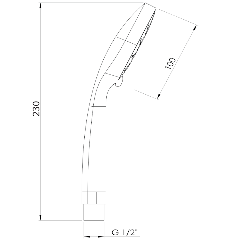 Ruční masážní sprcha, 3 režimy sprchování, průměr 100mm, ABS/černá mat SC106