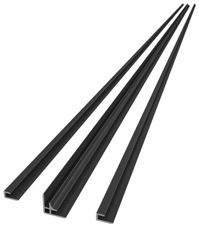 DENIPAN set profilů pro rohovou instalaci, 2100mm, černá mat DP21B