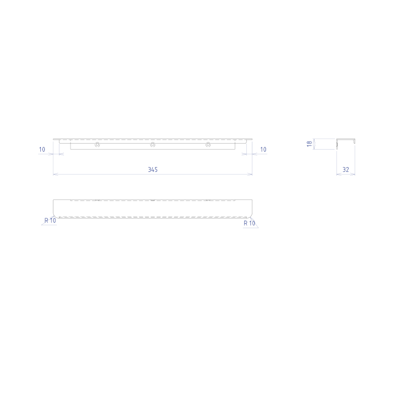 SITIA kovová úchytka 345mm, černá mat SA350B