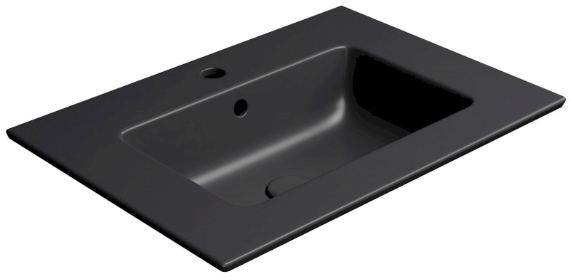 PURA keramické umyvadlo Slim 62x46cm, černá mat 8884126