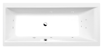 CLEO hydromasážní vana, 180x80x48cm, Active Hydro, chrom 95611.1010