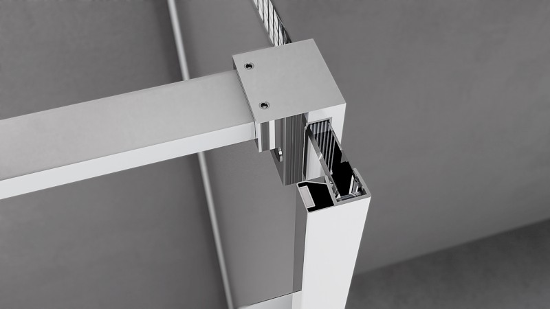 ROLLS boční stěna 800mm, výška 2000mm, čiré sklo RL3215