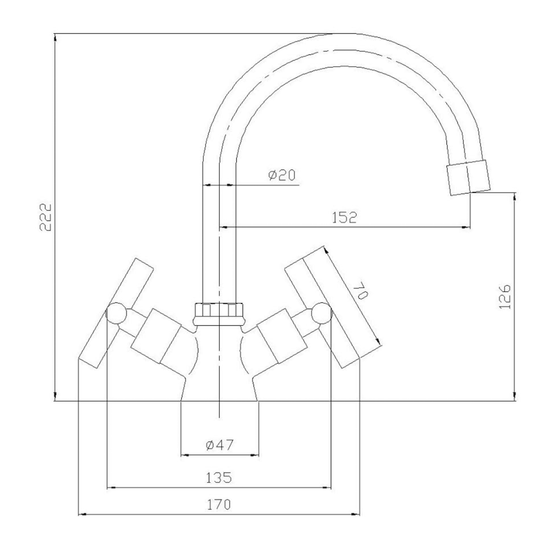 XENIA stojánková umyvadlová kohoutková baterie, chrom 1109-02
