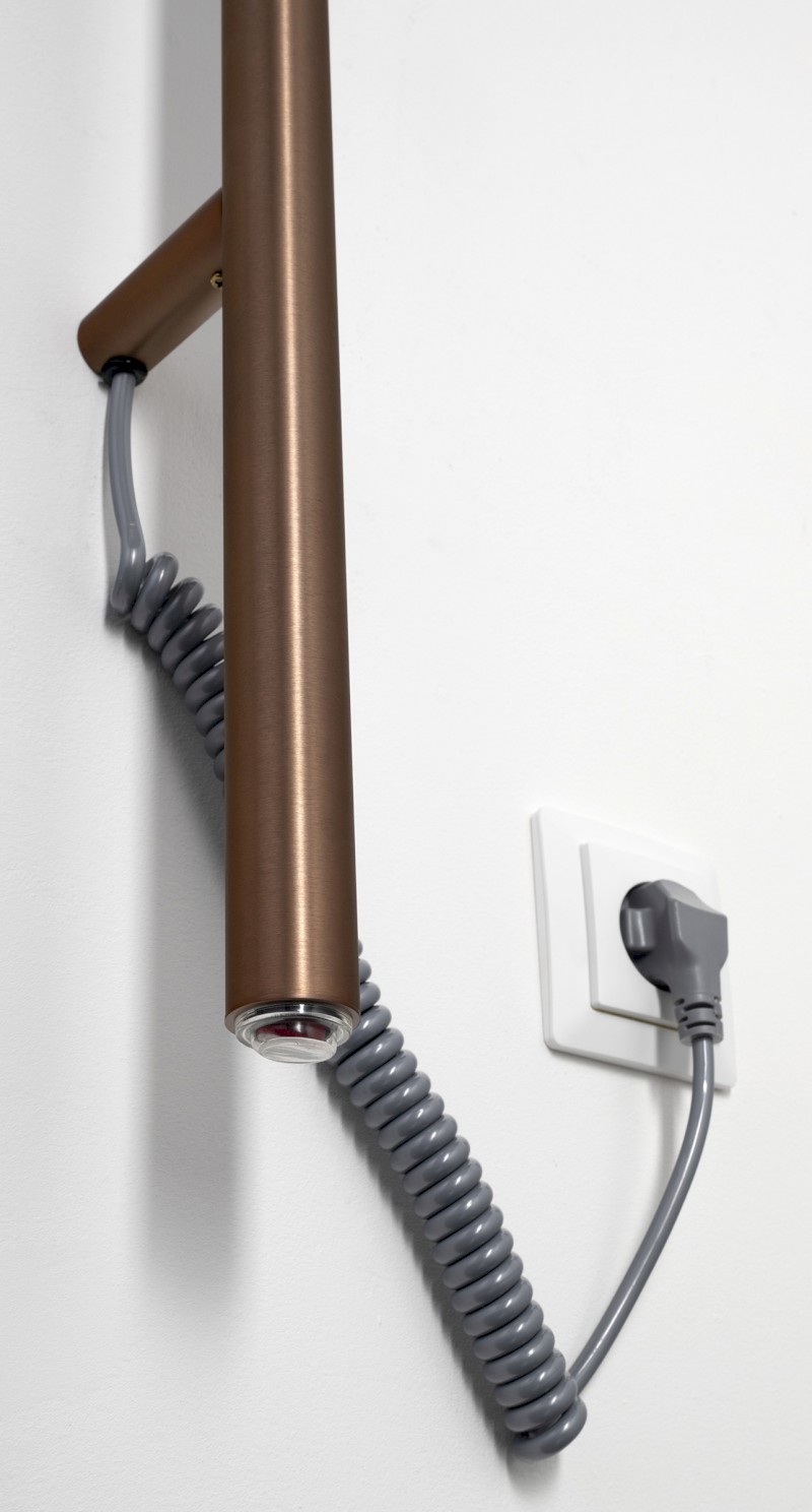 PASADOR elektrický sušák ručníků, kulatý, 150x1500 mm, 30 W, měď mat ER175PG