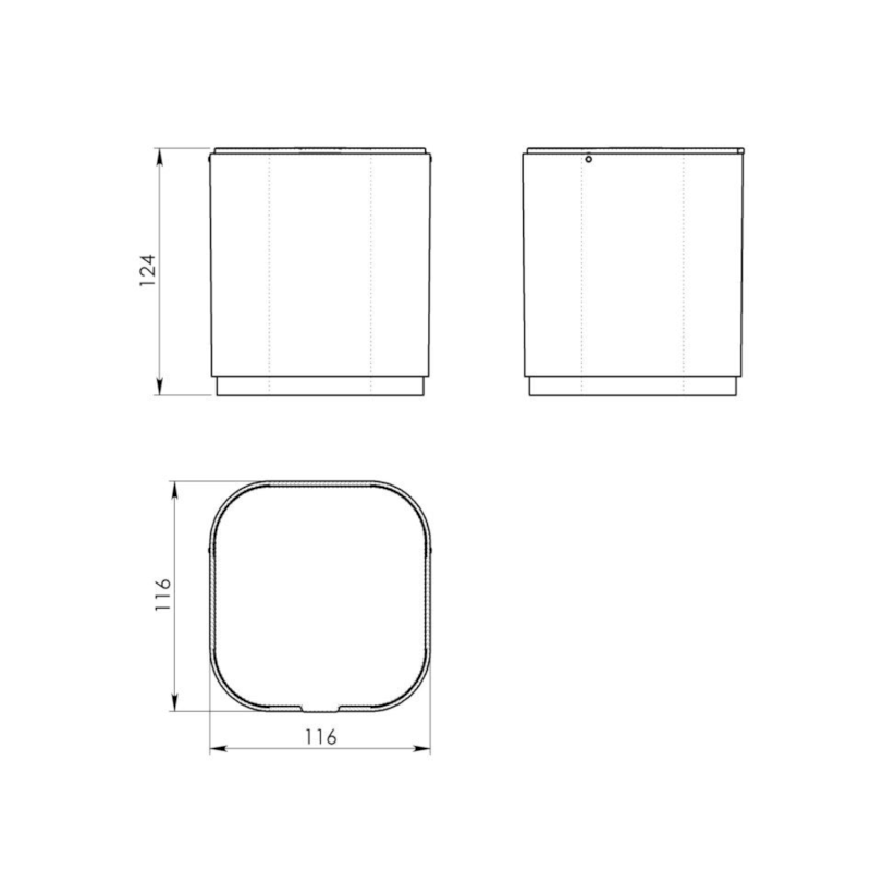 SEVENTY stolní odpadkový koš výklopný, plast ABS, tortora 630852