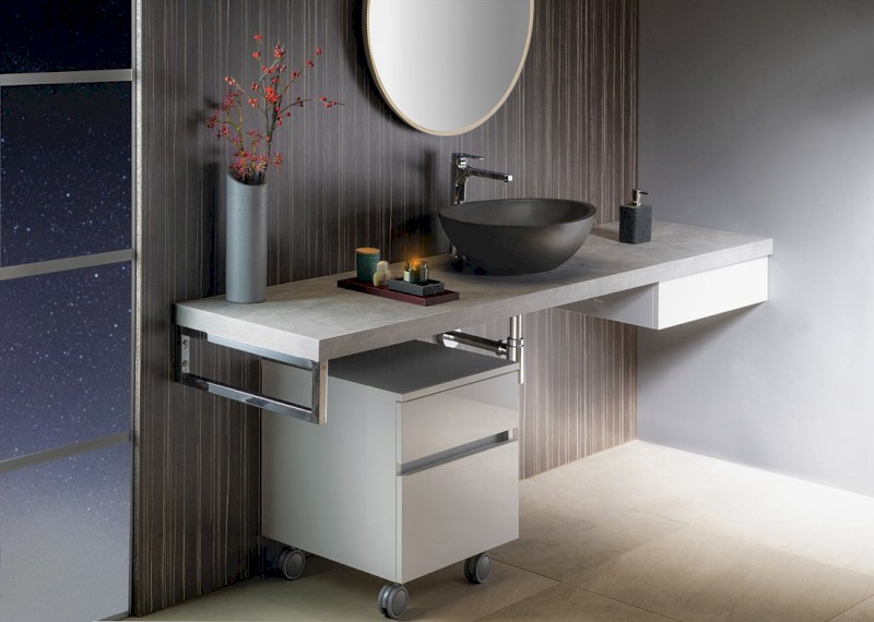 AVICE deska pod umyvadlo 240x50cm, tl.5cm, cement AV247