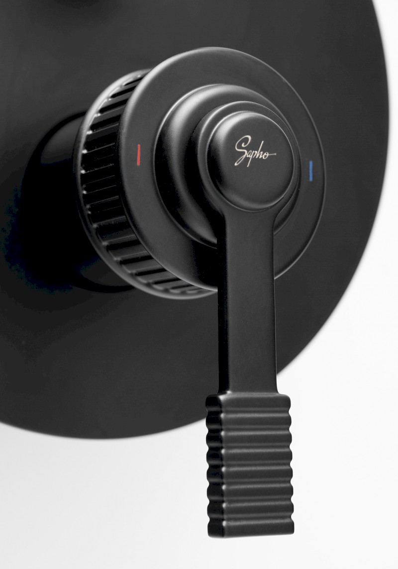 VERSI podomítková sprchová baterie, 2 výstupy, černá mat RV042/15