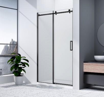 DRAGON BLACK sprchové dveře 1600mm, čiré sklo GD4616B