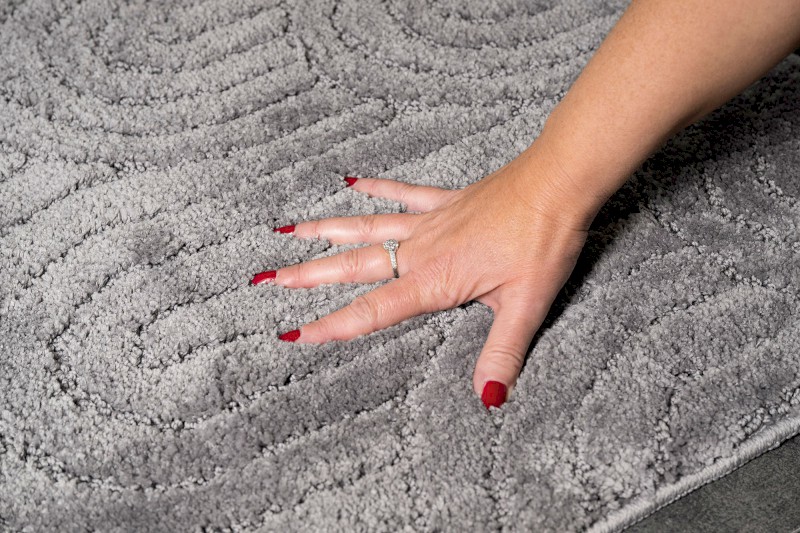 RIST koupelnová předložka, 50x80cm, 100% polyester, protiskluz, černá NI8591