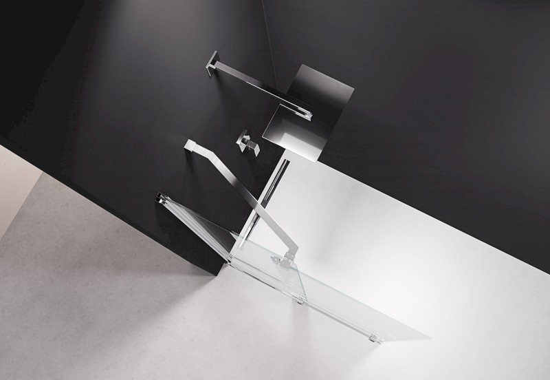 ROLLS sprchové dveře do prostoru 1000 mm, výška 2000 mm, čiré sklo MS5-100