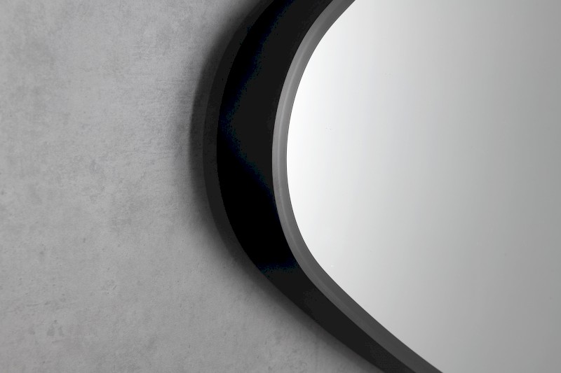 STEN zrcadlo v rámu 80x51cm, černá mat NA380