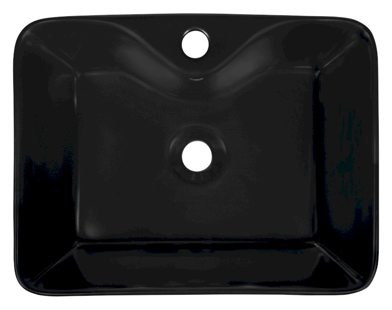 BALENA keramické umyvadlo na desku, 48x37cm, černá mat BH7013B