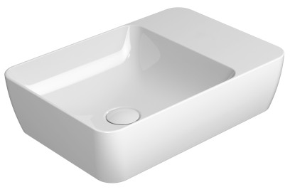 MODO keramické umyvadlo na desku 50x35cm, bez otvoru, bílá ExtraGlaze 9884011