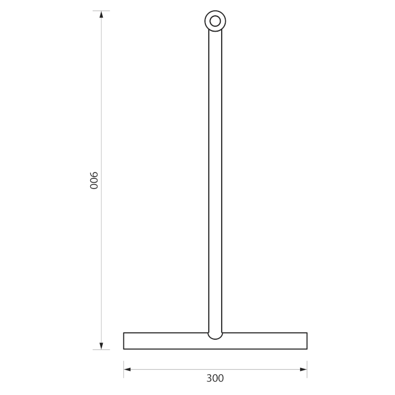 Podlahová stěrka 300x890mm, černá SQ121B