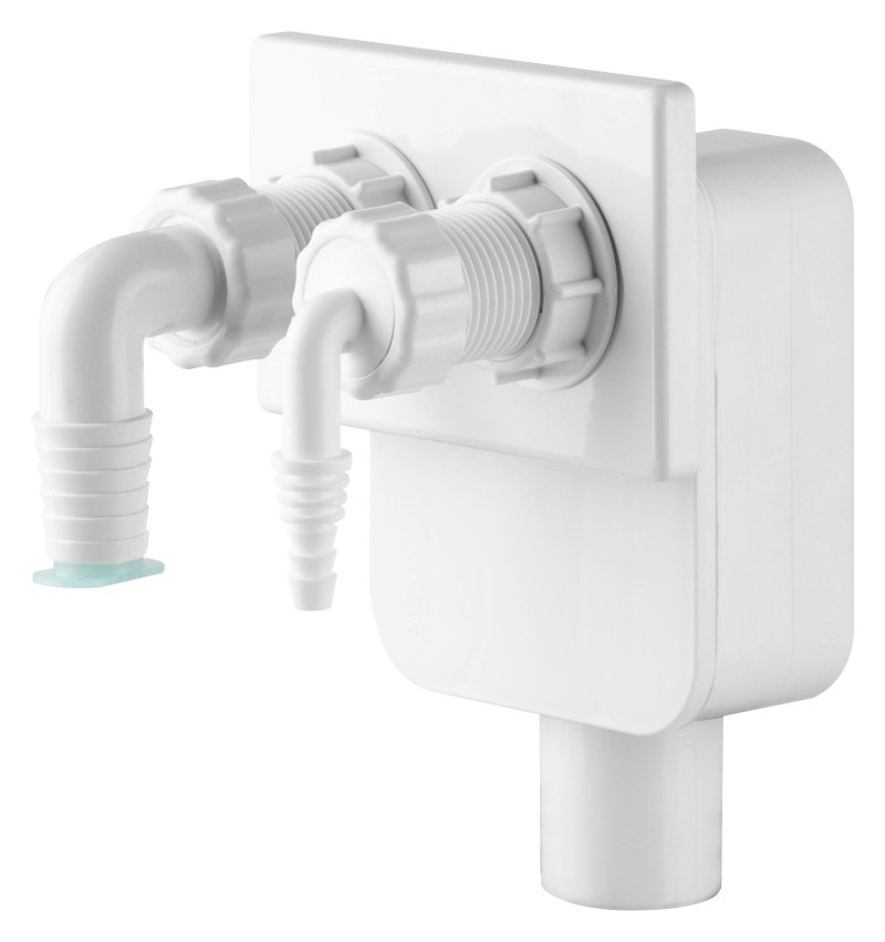 DEXA 2 podomítkový sifon pro pračku a sušičku, DN40 mm, bílá 168.348.0