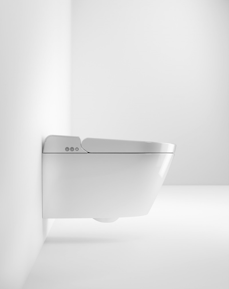 WCLEAN závěsné WC Swirlflush s integrovaným elektronickým bidetem, creta dual-mat 7418K08