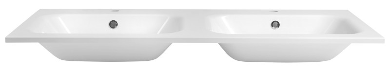 ARECA dvojumyvadlo, litý mramor, 121x51,5cm, bílá AC121