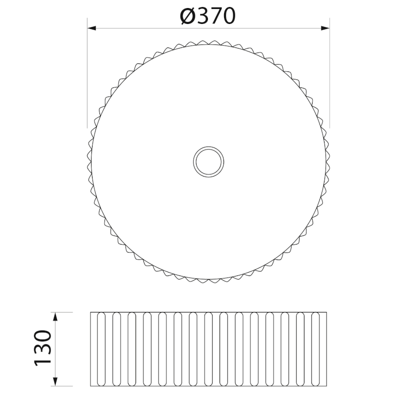 PICOBELLO keramické umyvadlo na desku Ø 37cm, bílá AR484