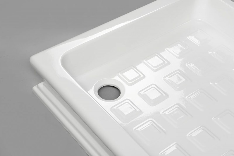 RETRO keramická sprchová vanička, čtverec 90x90x20cm, bílá 133801