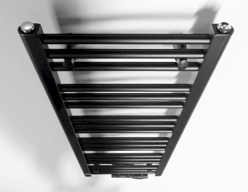 ALBRECHT otopné těleso 400x930 mm, středové připojení, černá mat 600.111.6