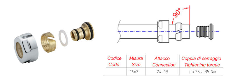Svěrné šroubení pro Alupex 16mm, nerez mat CP6520