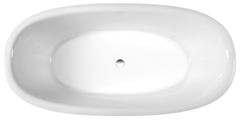 VELIA volně stojící vana litý mramor 167x83x62,5cm, bílá 92230