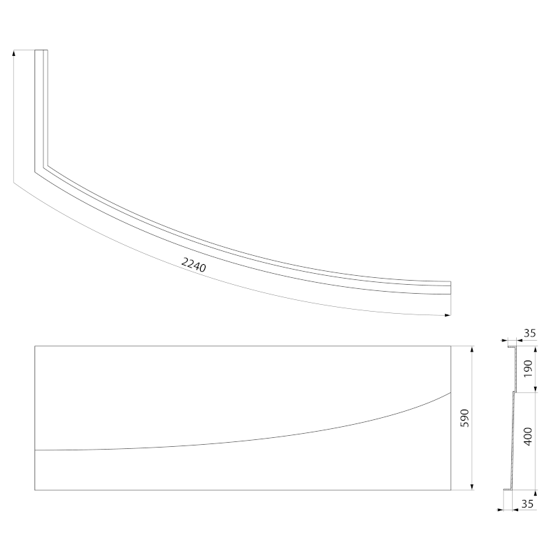 EVIA R 160 panel rohový 12813