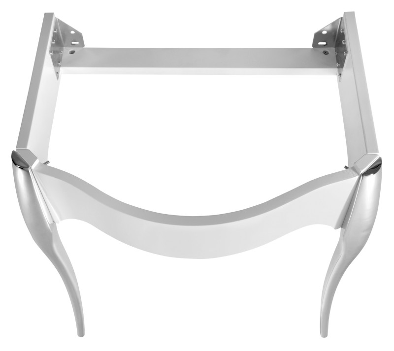 RETRO skříňka bílá lakovaná pro umyvadlo 73cm, nohy chrom 7362K5