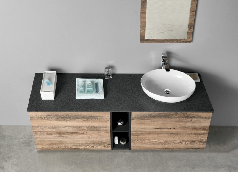 TREOS umyvadlová skříňka 75x53x50,5cm, dub Polar TS070-1010