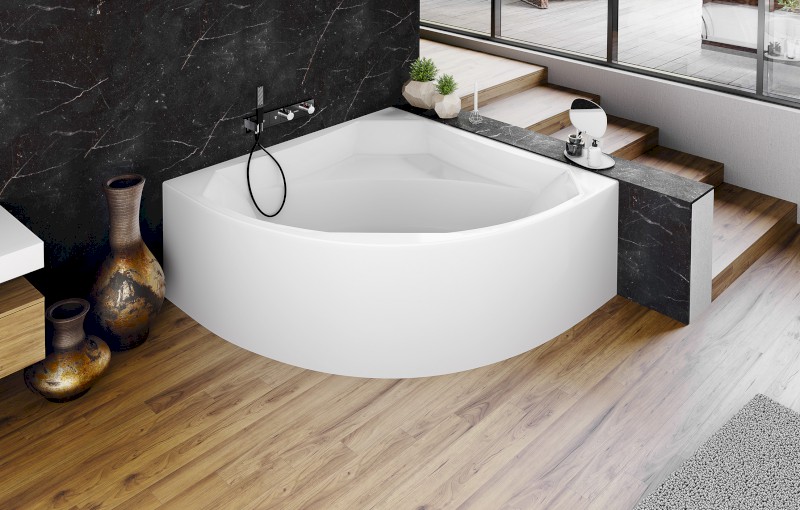 ROSANA MONOLITH rohová vana 146x146x63cm, bílá 63119M