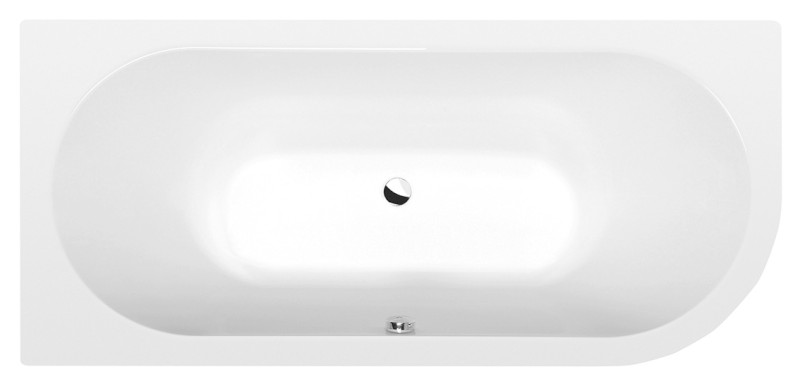 VIVA L asymetrická vana 175x80x47cm, bílá mat 70119.11
