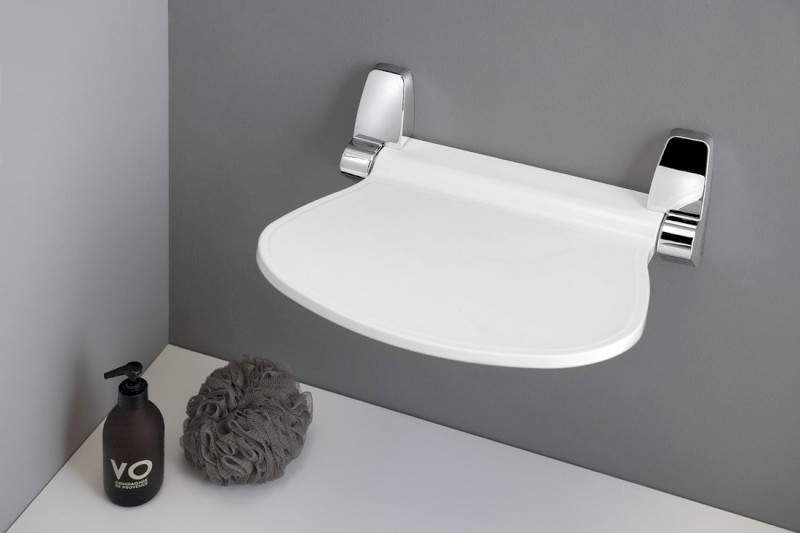 SOUND sklopné sedátko do sprchového koutu, 38x35,5cm, bílá 2282