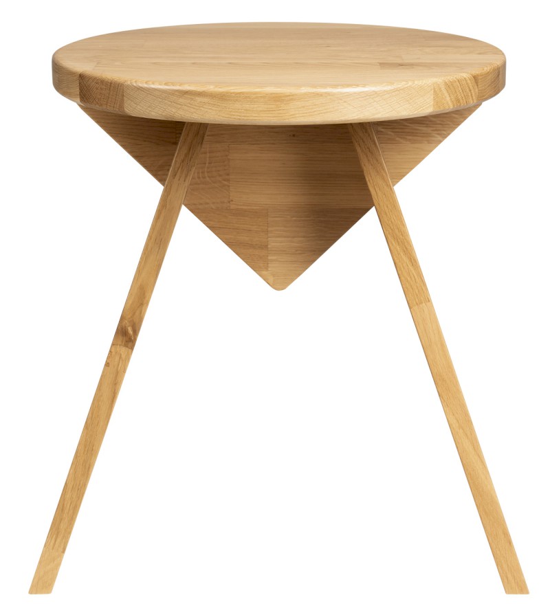 ASTYLE kulatá stolička ø 36x41cm, masiv přírodní dub AS420