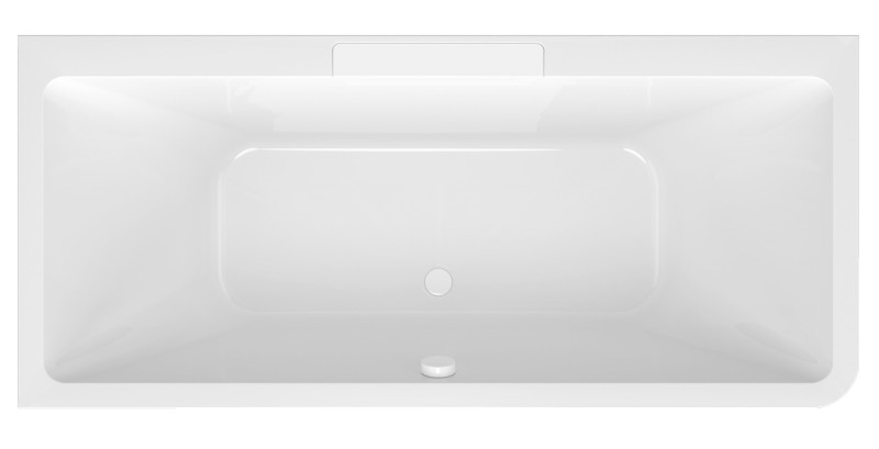 CASCATA L MONOLITH obdélníková vana 180x80x60cm, kaskáda bílá 73836ML.101