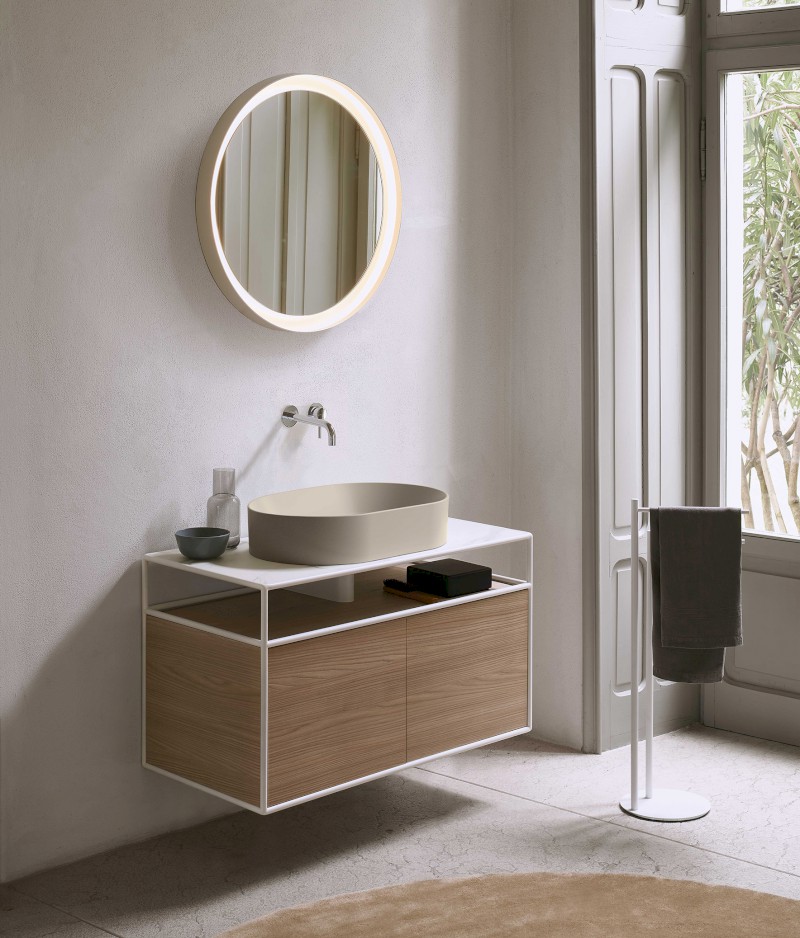 KUBE X keramické umyvadlo na desku, 60x37cm, oválné, creta mat 945808