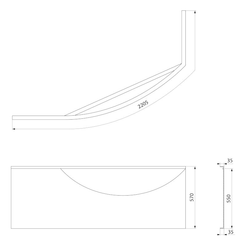 MAMBA L 160 panel rohový 27312