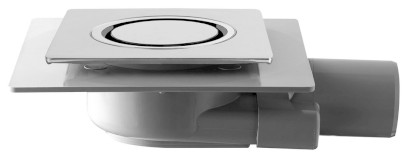 TIRANA podlahová vpust boční 100x100mm, DN50, chrom 2665.295.8