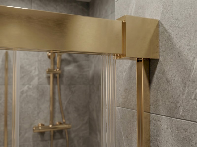 LUXOR GOLD MATT sprchové dveře 1000mm, čiré sklo GU1210G