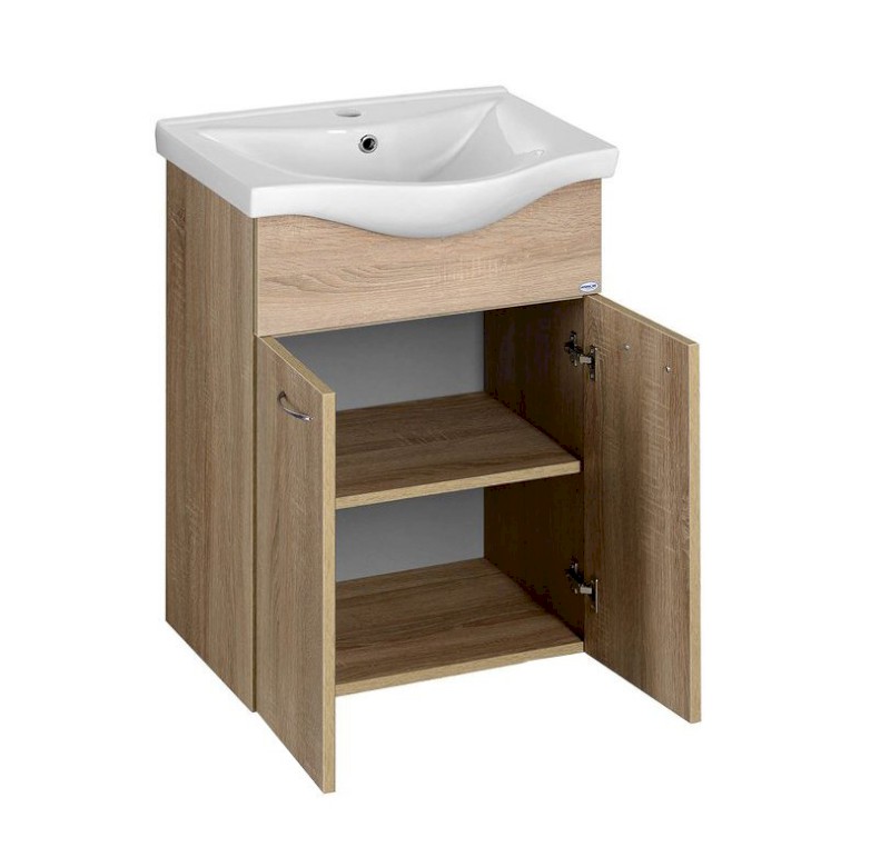 KERAMIA FRESH umyvadlová skříňka 51,1x74x34cm, dub platin 50058