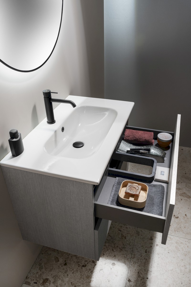 EZARA umyvadlová skříňka 79,8x52x46cm, dub cuneo EZ801-2525