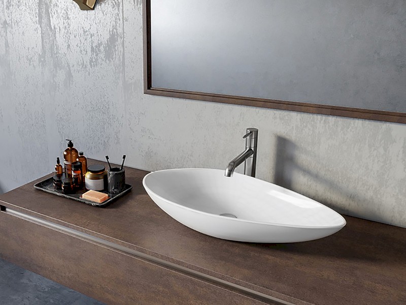 OVALI keramické umyvadlo 74x38,5cm, bílá TU0713